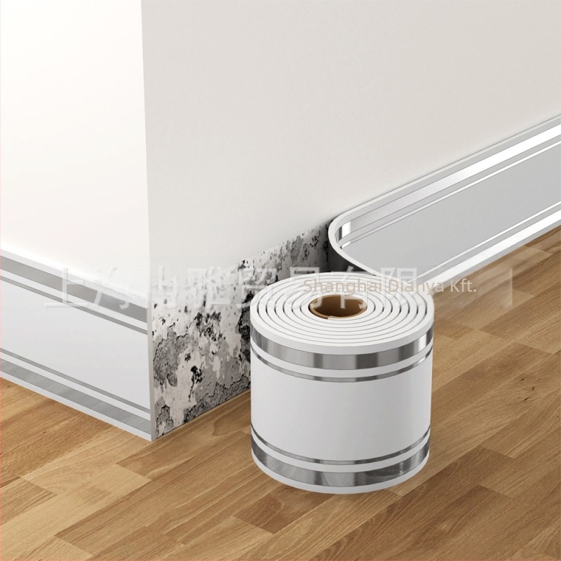 PVC márvány imitációjú csempe, öntapadós díszítőcsík falhoz és küszöbhöz