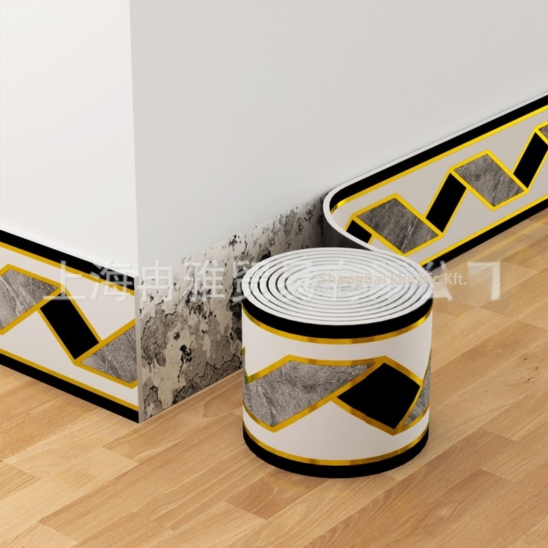 PVC márvány imitációjú csempe, öntapadós díszítőcsík falhoz és küszöbhöz