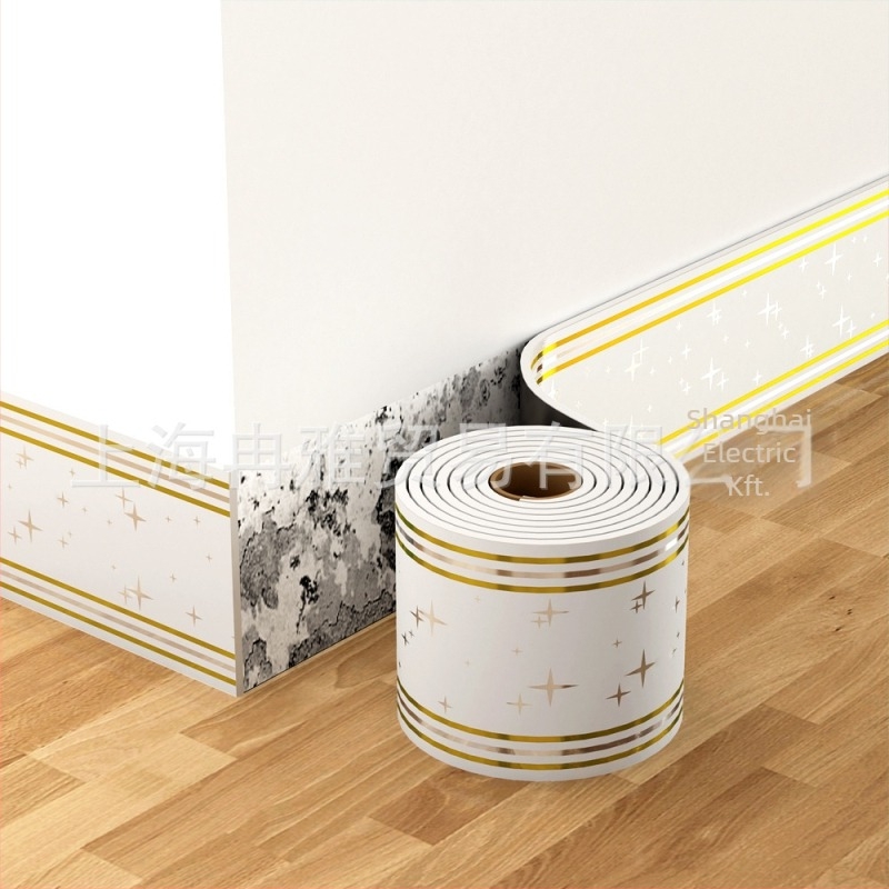 PVC márvány imitációjú csempe, öntapadós díszítőcsík falhoz és küszöbhöz