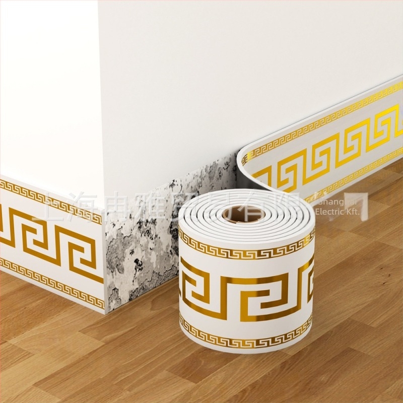 PVC márvány imitációjú csempe, öntapadós díszítőcsík falhoz és küszöbhöz