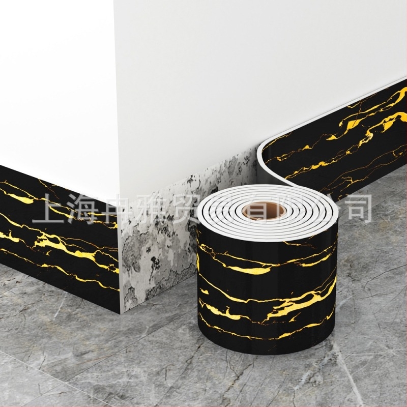 PVC márvány imitációjú csempe, öntapadós díszítőcsík falhoz és küszöbhöz