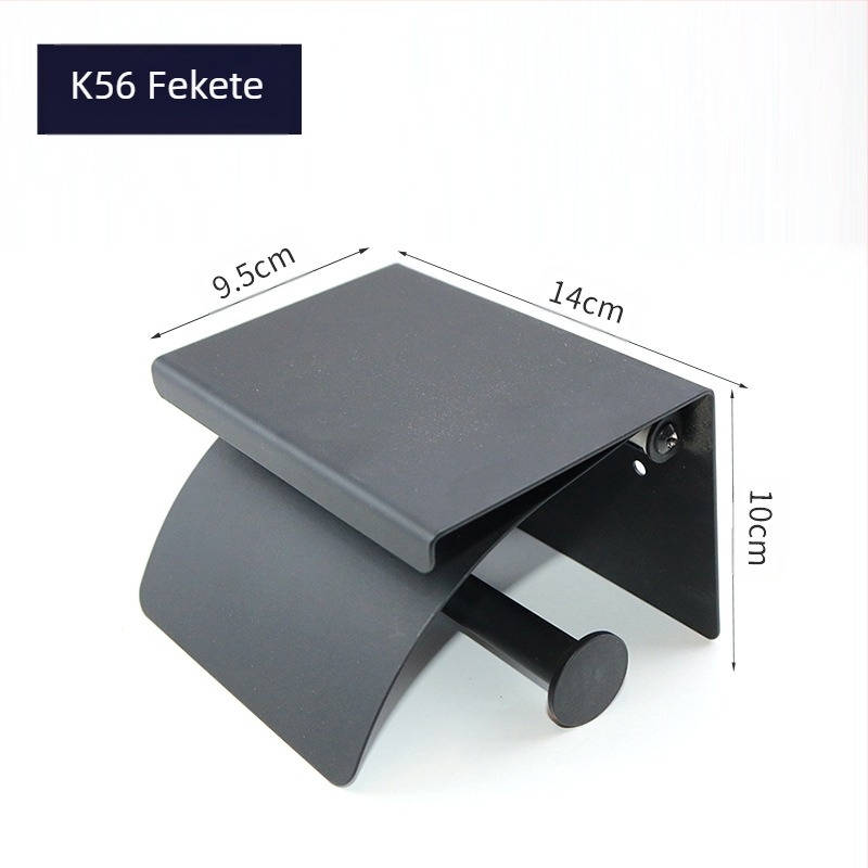 Huanuo WC-papír tartó 304 rozsdamentes acélból, négyzetes alak, tükrös felület, modern minimalizmus