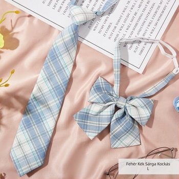 Nyakkendő csipesz kockás mintával, páros stílus, felnőtteknek, nyakkendő virág dísz