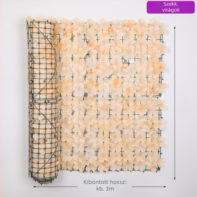 Kültéri használatra tervezett műanyag és poliészter növényzet kerítéshez – reliefes kivitel; típus: kerítés szimulált levelei; fajták: pothos, borostyán, rattan; alkalmas kültéri terekre, fotózásra és otthoni dekorációhoz.