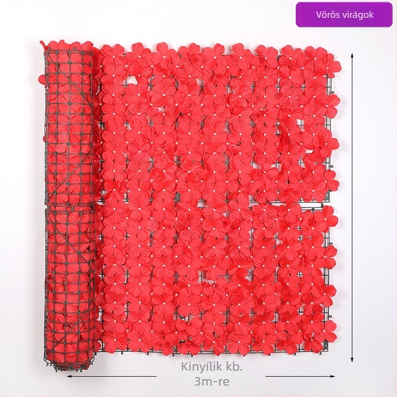 Kültéri használatra tervezett műanyag és poliészter növényzet kerítéshez – reliefes kivitel; típus: kerítés szimulált levelei; fajták: pothos, borostyán, rattan; alkalmas kültéri terekre, fotózásra és otthoni dekorációhoz.