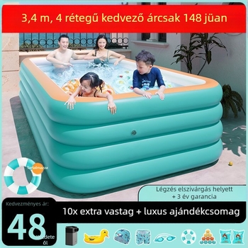 Zhilan felfújható gyerekmedence – beltéri és kültéri használat, fürdőmedence gyermekeknek