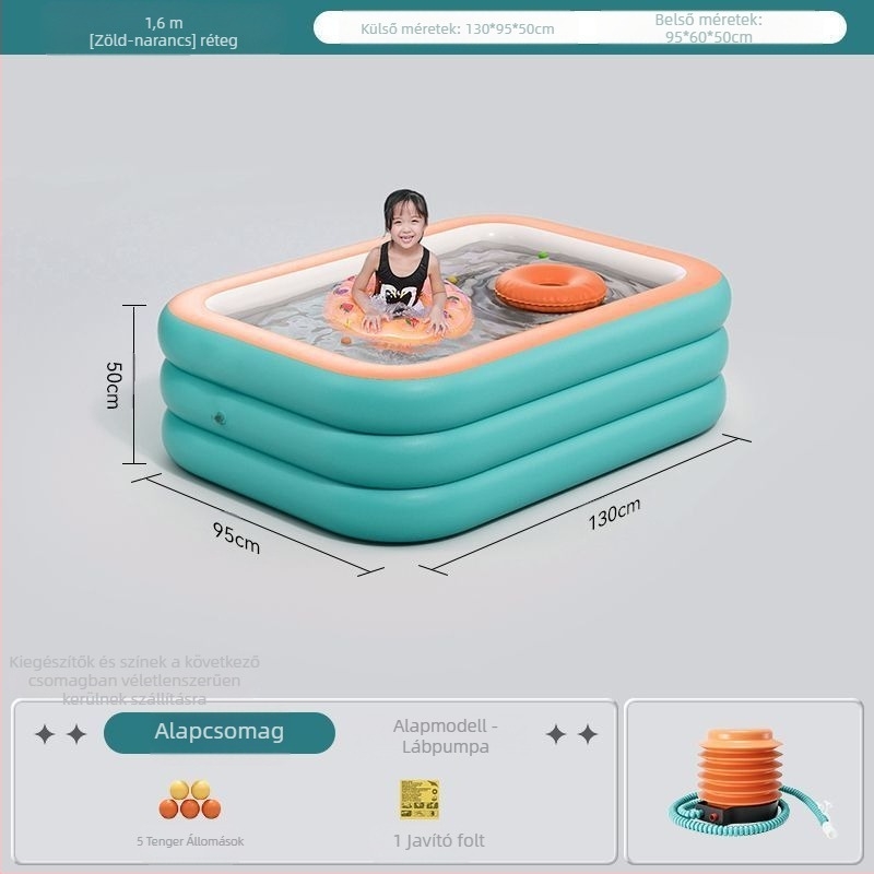 Zhilan felfújható gyerekmedence – beltéri és kültéri használat, fürdőmedence gyermekeknek