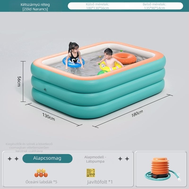 Zhilan felfújható gyerekmedence – beltéri és kültéri használat, fürdőmedence gyermekeknek