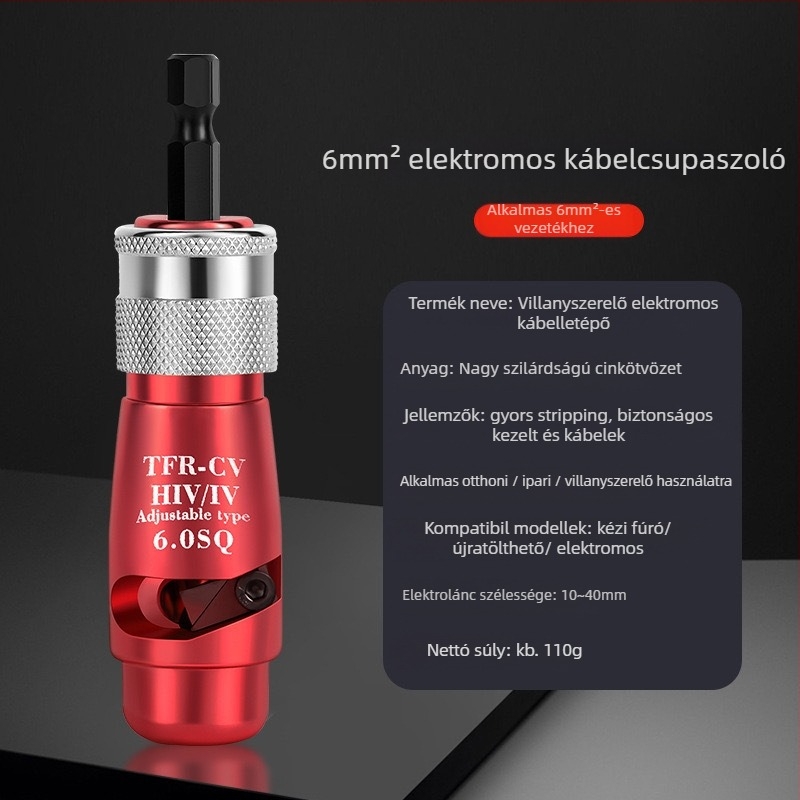 Long Tao Elektromos Kábelleválasztó Forgó Hámozó Eszközzel, Antisztatikus, Kerek Szájú