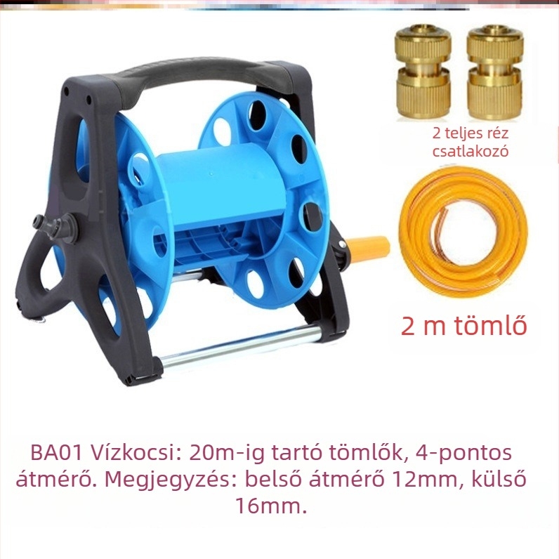 Öntöző tömlő tekerő, nagy nyomású öntözés a kertben, zöldségek és akvárium számára