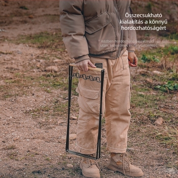 Összecsukható kültéri szemetesállvány zacskótartóval, 100% új műanyag anyag