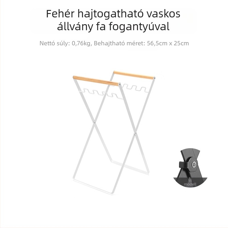 Összecsukható kültéri szemetesállvány zacskótartóval, 100% új műanyag anyag