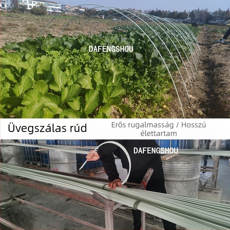 Erkélyre való zöldségtermesztő ív-keret üvegházi műanyag fóliával, univerzális modell, 2024-ben megjelent