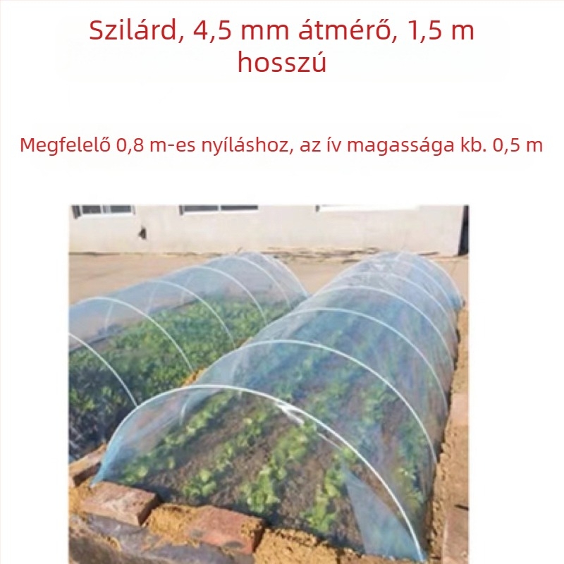 Erkélyre való zöldségtermesztő ív-keret üvegházi műanyag fóliával, univerzális modell, 2024-ben megjelent