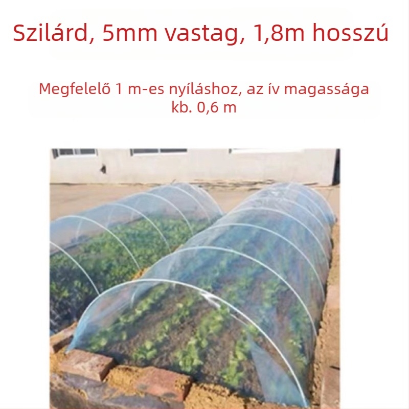 Erkélyre való zöldségtermesztő ív-keret üvegházi műanyag fóliával, univerzális modell, 2024-ben megjelent