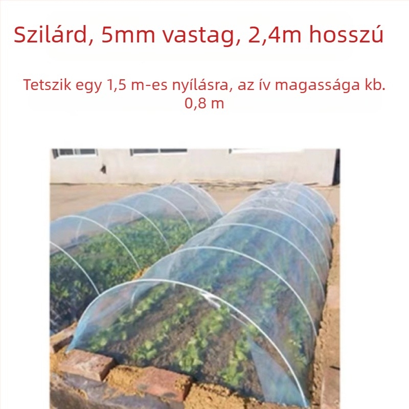 Erkélyre való zöldségtermesztő ív-keret üvegházi műanyag fóliával, univerzális modell, 2024-ben megjelent