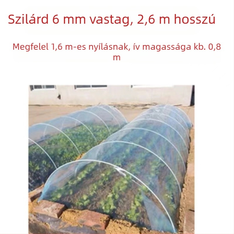 Erkélyre való zöldségtermesztő ív-keret üvegházi műanyag fóliával, univerzális modell, 2024-ben megjelent