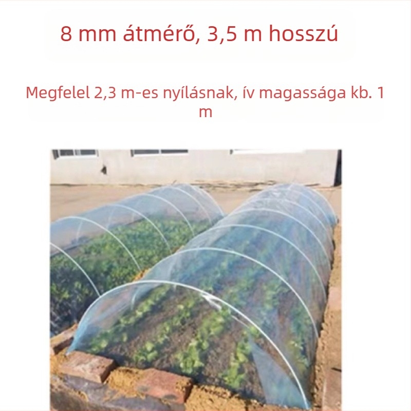 Erkélyre való zöldségtermesztő ív-keret üvegházi műanyag fóliával, univerzális modell, 2024-ben megjelent