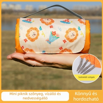 Isdan mini piknik szőnyeg, nylonból, 250 g, 20D vízálló anyag, modell YSD-80626, összecsukható kemping és kültéri használatra, nedvességálló 2000M+-ig