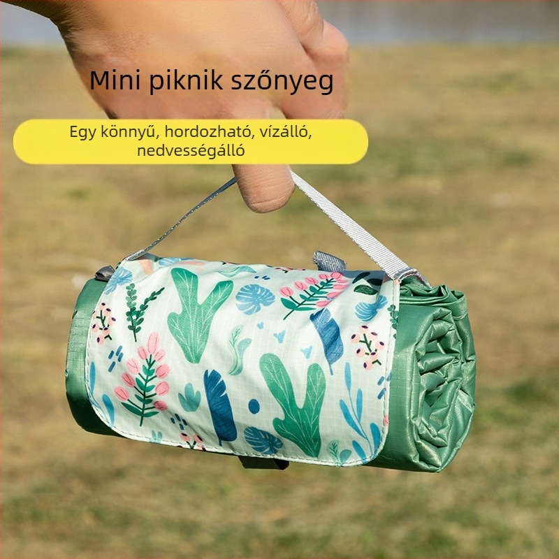 Isdan mini piknik szőnyeg, nylonból, 250 g, 20D vízálló anyag, modell YSD-80626, összecsukható kemping és kültéri használatra, nedvességálló 2000M+-ig