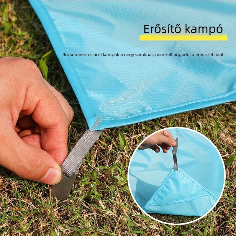 Isdan mini piknik szőnyeg, nylonból, 250 g, 20D vízálló anyag, modell YSD-80626, összecsukható kemping és kültéri használatra, nedvességálló 2000M+-ig