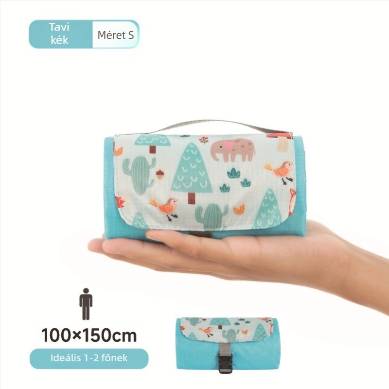 Isdan mini piknik szőnyeg, nylonból, 250 g, 20D vízálló anyag, modell YSD-80626, összecsukható kemping és kültéri használatra, nedvességálló 2000M+-ig