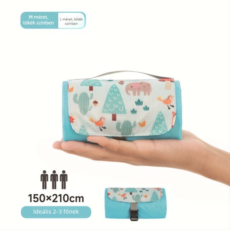 Isdan mini piknik szőnyeg, nylonból, 250 g, 20D vízálló anyag, modell YSD-80626, összecsukható kemping és kültéri használatra, nedvességálló 2000M+-ig