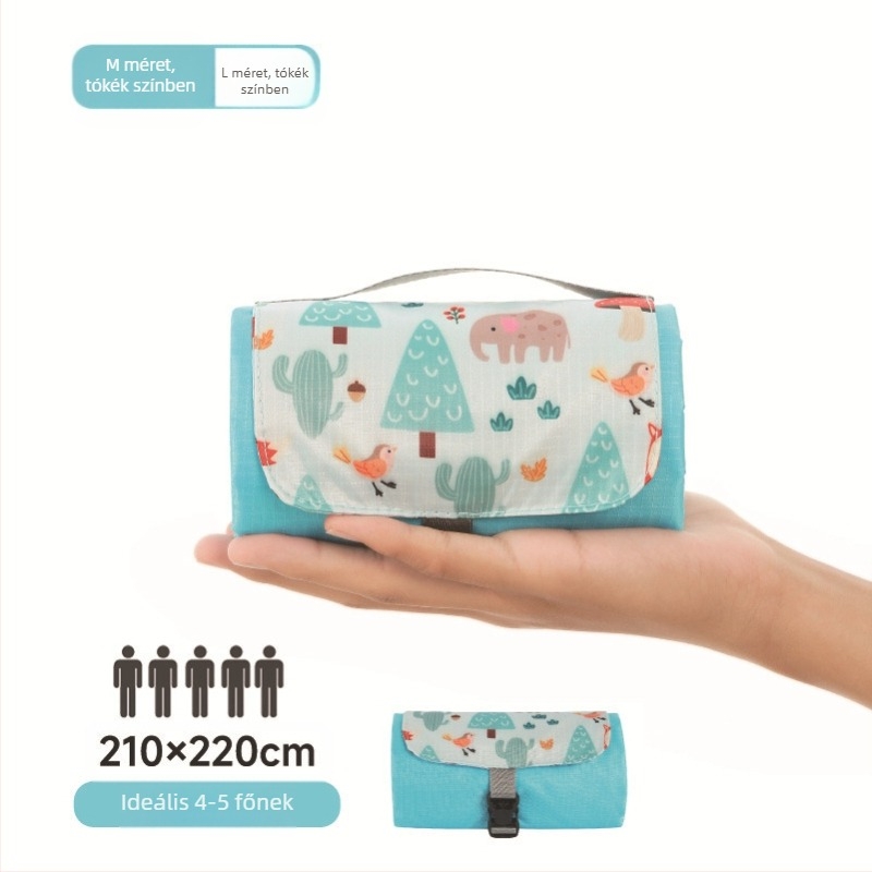 Isdan mini piknik szőnyeg, nylonból, 250 g, 20D vízálló anyag, modell YSD-80626, összecsukható kemping és kültéri használatra, nedvességálló 2000M+-ig