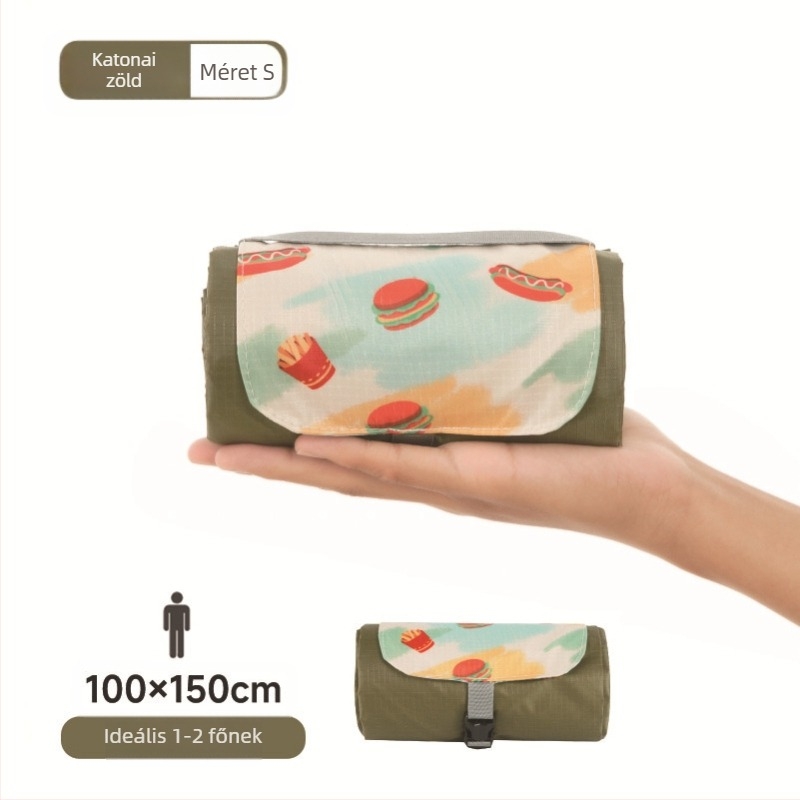 Isdan mini piknik szőnyeg, nylonból, 250 g, 20D vízálló anyag, modell YSD-80626, összecsukható kemping és kültéri használatra, nedvességálló 2000M+-ig