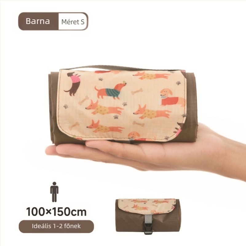 Isdan mini piknik szőnyeg, nylonból, 250 g, 20D vízálló anyag, modell YSD-80626, összecsukható kemping és kültéri használatra, nedvességálló 2000M+-ig