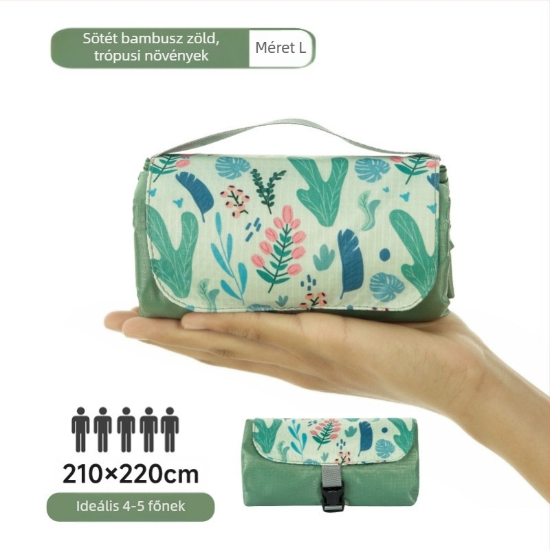 Isdan mini piknik szőnyeg, nylonból, 250 g, 20D vízálló anyag, modell YSD-80626, összecsukható kemping és kültéri használatra, nedvességálló 2000M+-ig