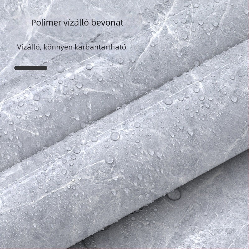 Öntapadós PET falmatrica, imitált márvány mintával, olaj- és hőálló, konyhai faldekoráció