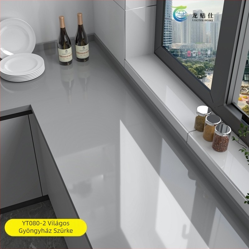 Öntapadós PET falmatrica, imitált márvány mintával, olaj- és hőálló, konyhai faldekoráció