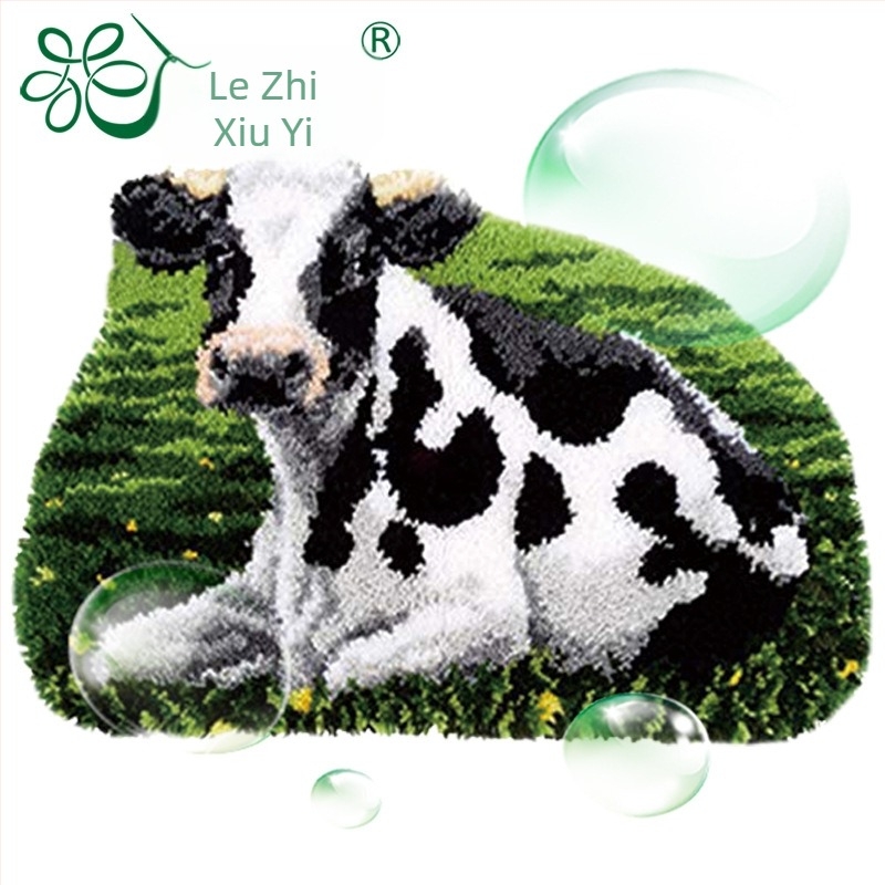 Képregény motívummal díszített, négyzet alakú szőnyegpárna, akril szálak, kézi mosás, alkalmas nappalira, hálószobára, dolgozószobára, étterembe, előszobára, erkélyre