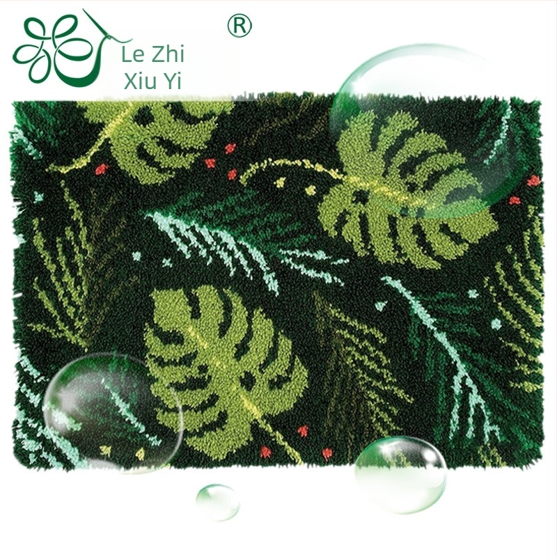 Képregény motívummal díszített, négyzet alakú szőnyegpárna, akril szálak, kézi mosás, alkalmas nappalira, hálószobára, dolgozószobára, étterembe, előszobára, erkélyre