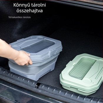 Összecsukható tároló doboz kültéri kempingezéshez, hordozható autócsomagtartó rendező, nagy kapacitású