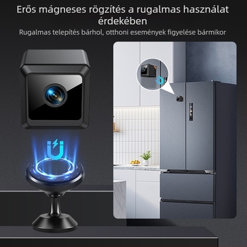 W02 akciókamera 1080p videóval, 140° széles látószög, éjszakai látás, WiFi és Bluetooth.