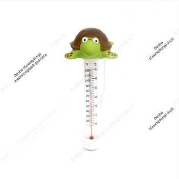 Felfújható medencés hőmérő teknősbékás rajzfilmmel, otthoni használatra, műanyag ház, modell YC-WDJ06, Clearspring/Cassin, Guangdong-i eredetű, hőmérséklet-mérés
