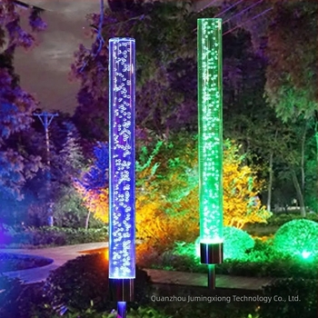 LED napelemes akril buborékpálca lámpa kültéri kerthez, modell D117, IP55, 0,5W, 6–12 óra