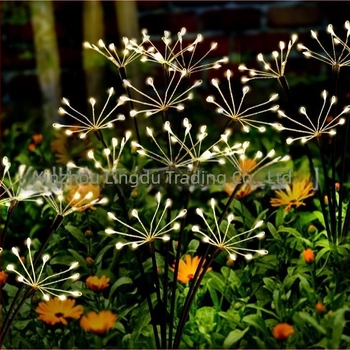 Napelemes rézdrótos LED lámpa kültéri dekorációhoz, virág alakú talajlámpa, 3000 lm, napelemes működés, IP65, bemeneti feszültség ≤36 V