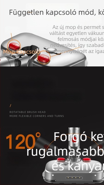 Elektromos padlótisztító fej – porszívó kiegészítő, kompatibil Dyson V6–V11