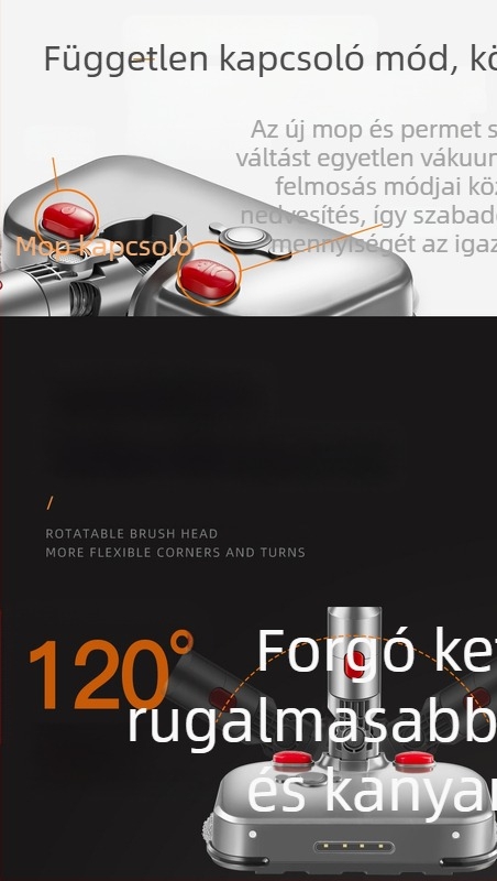 Elektromos padlótisztító fej – porszívó kiegészítő, kompatibil Dyson V6–V11