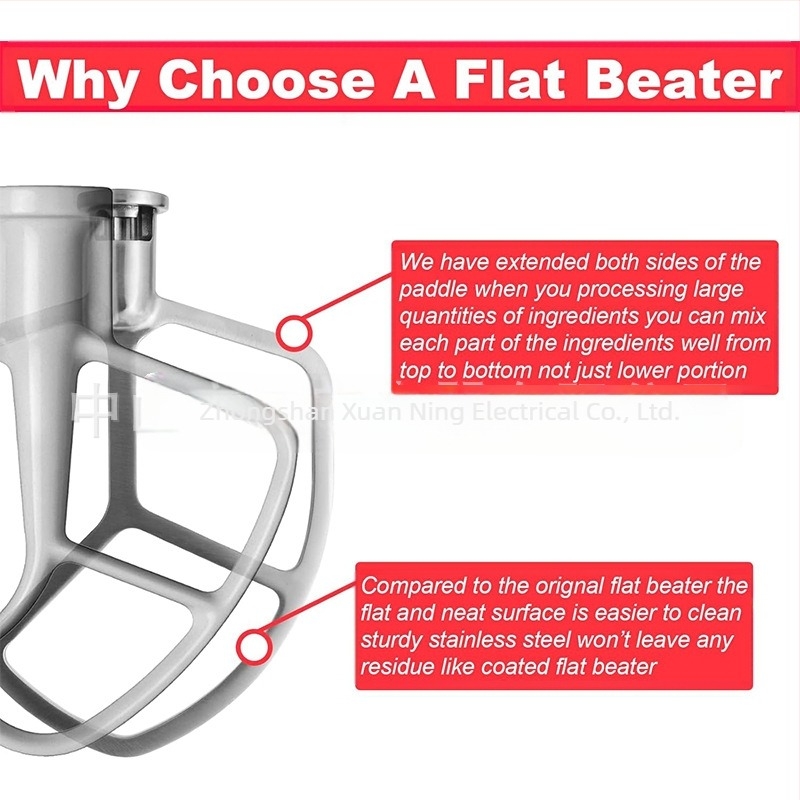 KitchenAid rozsdamentes acél sík keverő – tartozék keveréshez kompatibilis a Professional 5 Plus 600 sorozattal