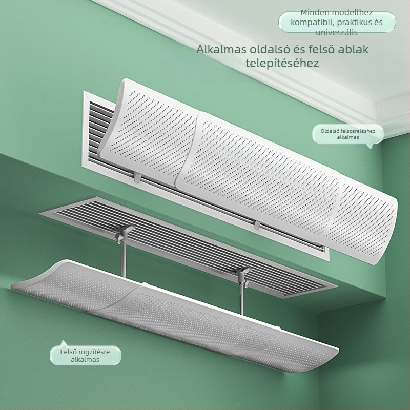 Légkondicionáló szélvédő-deflátor, univerzális központi légkivezető csatornához, panel levegőirányítás, egyszerű stílus
