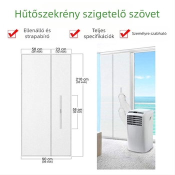 Ablakklímaberendezés tömítő szövet — vízálló, szúnyogbiztos, védelem a közvetlen légáramlattal szemben; Anyag: kémiai rost; Márka: Boxin