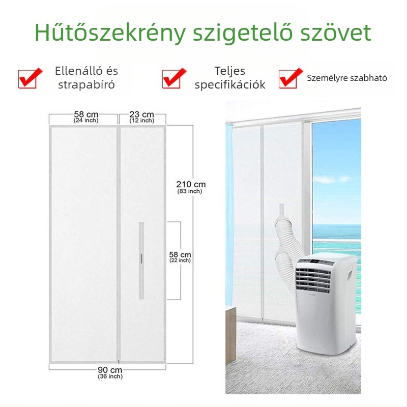 Ablakklímaberendezés tömítő szövet — vízálló, szúnyogbiztos, védelem a közvetlen légáramlattal szemben; Anyag: kémiai rost; Márka: Boxin