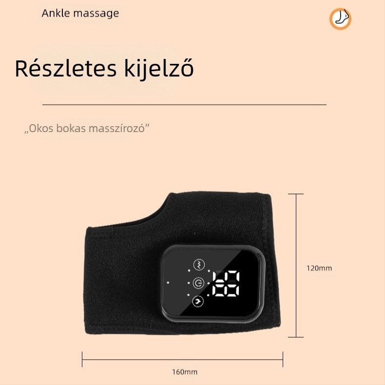 Elektromos melegítő bokaortézis forró kompresszióval és rezgő masszázzsal a rándulás felépüléséhez