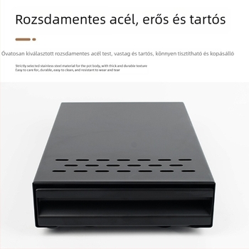 Fiókos Knock Box kávézacc számára — rozsdamentes és szénacélból, modern minimalista stílusú bár/kávézó kiegészítő