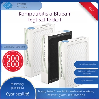 Blueair 500/600 sorozathoz illeszkedő légszűrő elem — alacsony ellenállású aktívszén szűrő, kompozit szűrőháló, hosszú távú tisztítás