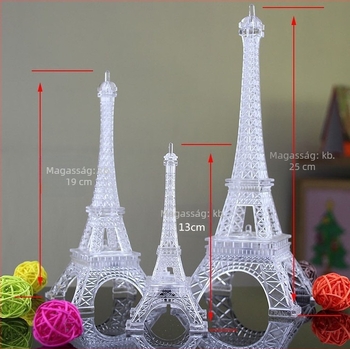 Eiffel-torony LED éjjeli fény - Műanyag fejlesztő játék 7–12 hónapos korosztálynak, látás és motoros készségek fejlesztése